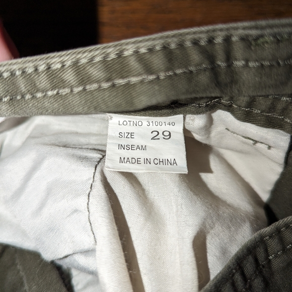 Green Cargo Shorts Sz 29 - Picture 6 of 7